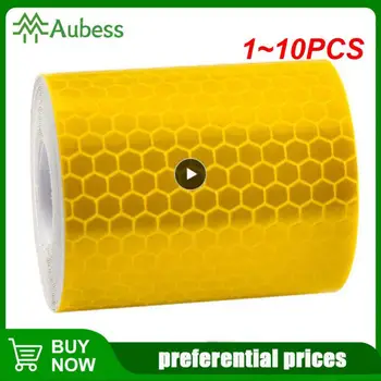 1-10 шт. 5 см x 3 м Cinta Reflectante Светоотражающая тканевая отражающая лента Reflex Tape Adhesiva Auto Автомобильная пленка Crystal Honeycomb 30 мм