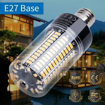 E27 Светодиодная Кукурузная лампа 220V Светодиодная лампа E14 110V 5736 AC85-265V Светодиодные Энергосберегающие Лампы 3,5 Вт 5 Вт 7 Вт 9 Вт 12 Вт 15 Вт 20 Вт Без мерцания