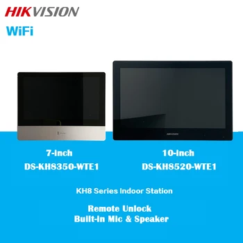 HIKVISION серии KH8 для помещений DS-KH8520-WTE1 и DS-KH8350-WTE1 Поддерживают Wi-Fi, удаленную разблокировку через приложение, 8-канальный сигнальный вход
