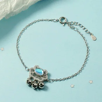 KOFSAC Новые браслеты из стерлингового серебра 925 пробы для женщин, ювелирные изделия, модный кристалл, винтажный браслет-колокольчик для долголетия, подарок девушке на День рождения