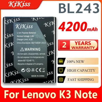 Аккумулятор мобильного телефона 4200mAh BL243 Используется для lenovo K3 Note K50-T5 A7000 A5500 A5600 A7600