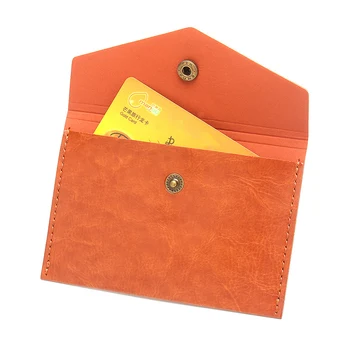 Визитница Ультратонкая сумка для хранения Простой кошелек для монет Однотонная сумка для банковских карт PU Карман для мелочи Водонепроницаемый 1 слот для карт