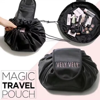 Женская косметичка на шнурке, ленивая косметичка для макияжа, портативная сумка для хранения большой емкости, Модный Минималистичный карманный комплект для путешествий