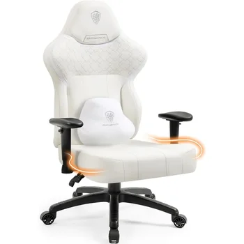 Игровое кресло со скрещенными ножками, с колесиками, фиксирующимися под действием силы тяжести, компьютерное кресло из искусственной кожи с высокой спинкой для тяжелых людей